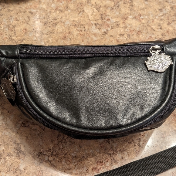 Harley Davidson authentic vintage Leather hip bag/fanny pack - Picture 6 of 11